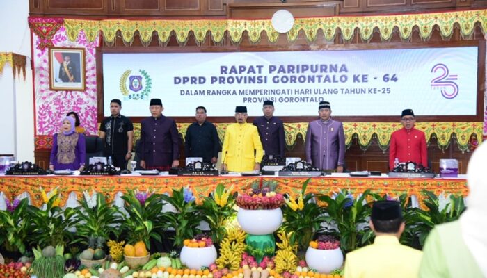 Gubernur Paparkan Capaian Daerah di Paripurna HUT ke-25 Provinsi Gorontalo