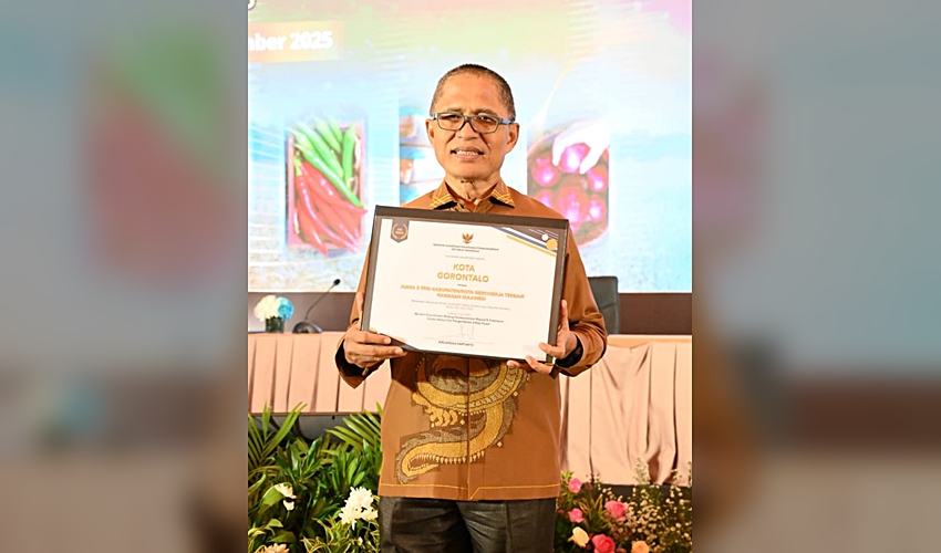 Pengendalian Inflasi, Pemkot Gorontalo Terbaik ke II di Kawasan Sulawesi