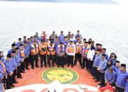Tabur Bunga di Laut, Bagian dari Peringatan HUT ke-54 KORPRI di Kota Gorontalo