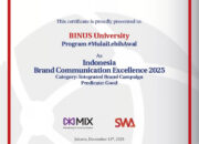 Brand Communication BINUS UNIVERSITY Raih Pengakuan dari Majalah MIX MarComm dari SWA Media Group “Indonesia Brand Communication Excellence 2025”
