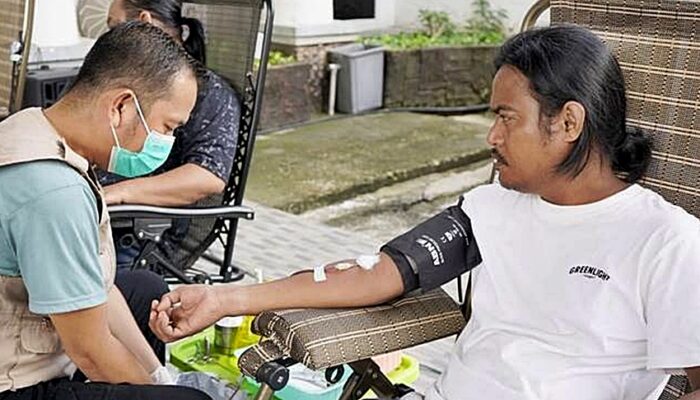 Donor Darah Peringatan HPN ke-80 yang Digelar Wartawan Kabgor Disambut Antusias Ragam Kalangan