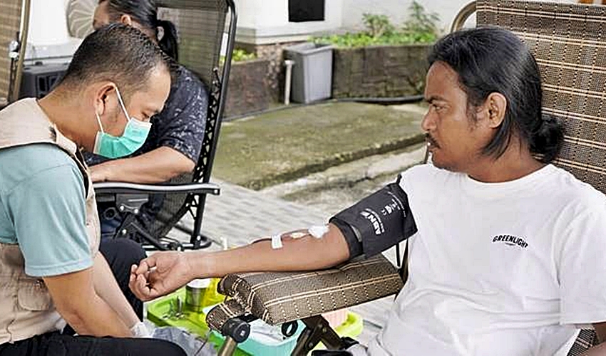 Donor Darah Peringatan HPN ke-80 yang Digelar Wartawan Kabgor Disambut Antusias Ragam Kalangan