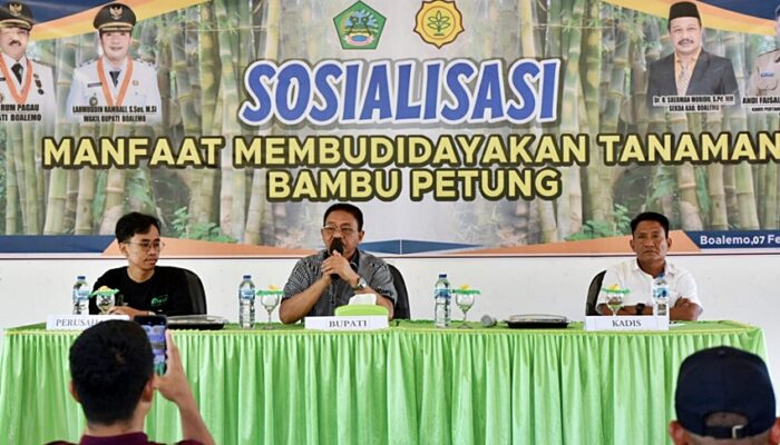 Bupati Rum Pagau Sosialisasikan Budidaya Bambu Petung ke Petani Boalemo