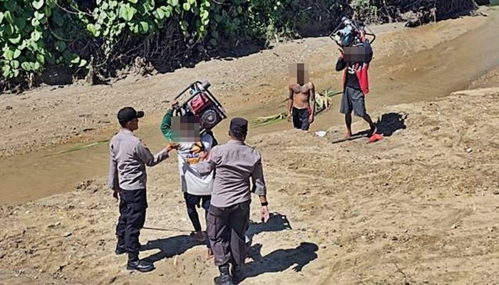 Polsek Paguyaman Tertibkan PETI di Sungai Danda, Tiga Mesin Jet Diamankan