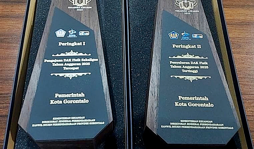 Treasury Award, Pemkot Gorontalo Bawa Pulang Dua Penghargaan