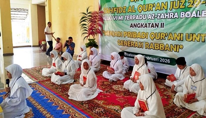 Siswa MI Terpadu Az-Zahra Ikuti Uji Publik Tahfidz di Masjid Agung Baiturrahmah