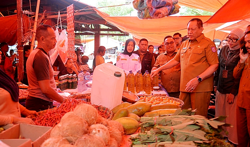Cek Pasar dan Distributor, Gubernur Jamin Harga dan Pasokan Bahan Pokok Aman Hingga Idulfitri