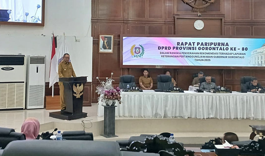 Gubernur Gusnar Tekankan Efektivitas Anggaran di Paripurna Deprov Gorontalo