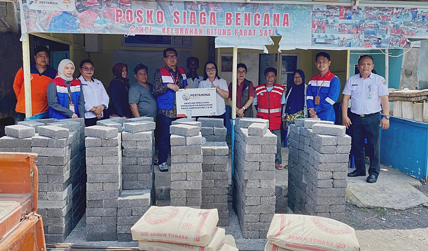 Pertamina Patra Niaga Salurkan Bantuan Pemulihan Infrastruktur Pasca Gempa di Bitung