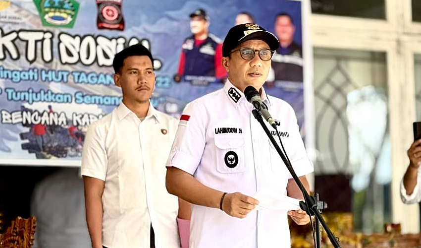 Pimpin Apel HUT ke-22 Tagana, Wabup Boalemo Tekankan Kesiapsiagaan Relawan