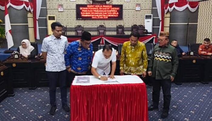 DPRD Kabupaten Gorontalo Finalisasi Ranperda Perampingan OPD