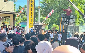 Aliansi Penambang dan Mahasiswa Geruduk Polres Bonbol, Tuntut Kepastian Hukum Batu Gergaji