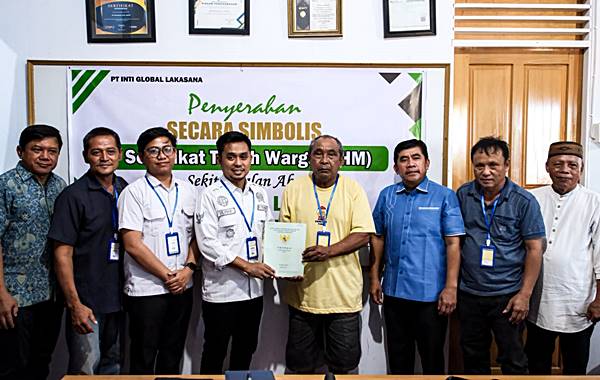 BJA Group Fasilitasi Sertifikasi Lahan Warga di Sepanjang Jalan Akses Pelabuhan Lalape