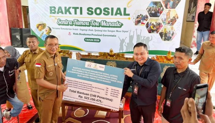 Sentra Tumou Tou Manado Salurkan Bantuan ATENSI Terbesar ke Boalemo Sepanjang 2026