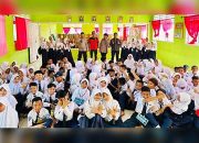 Cegah Judol Sejak Dini, Polsek Telaga Edukasi Puluhan Siswa Baru SMPN 1 Talaga Jaya