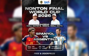 Pemkot Gelar Nobar Final Piala Dunia 2026, Gratis dan Ada Doorprize