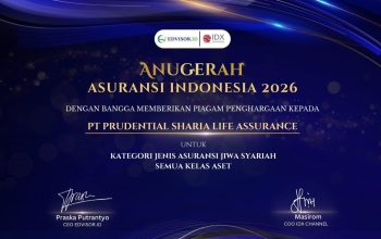 Diakui Lembaga Independen di Dalam dan Luar Negeri, Prudential Syariah Raih Tiga Penghargaan sebagai Pemimpin Asuransi Jiwa Syariah Indonesia
