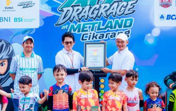 Metland Cikarang Kembali Raih Rekor MURI melalui Dragrace Pushbike  dengan Peserta Anak Terbanyak