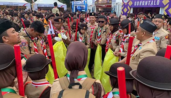 Dari Cibubur, “Torang Bekeng Bae” Bergema: Pramuka Kota Gorontalo Bawa Karakter Daerah ke Panggung Nasional