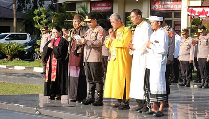 Polda Gorontalo Panjatkan Doa untuk Korban Gempa NTT