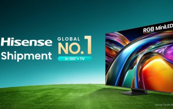 Nomor 1 Dunia Kategori TV 100 Inci ke Atas, Hisense Pimpin Pasar Global TV Layar Besar pada Semester Satu 2026