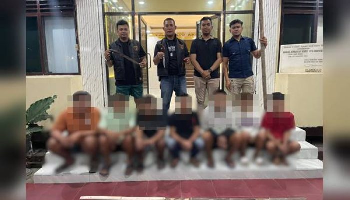 Dendam Lama Meledak, Tujuh Pria Diciduk Usai Aniaya Buruh dengan Sajam