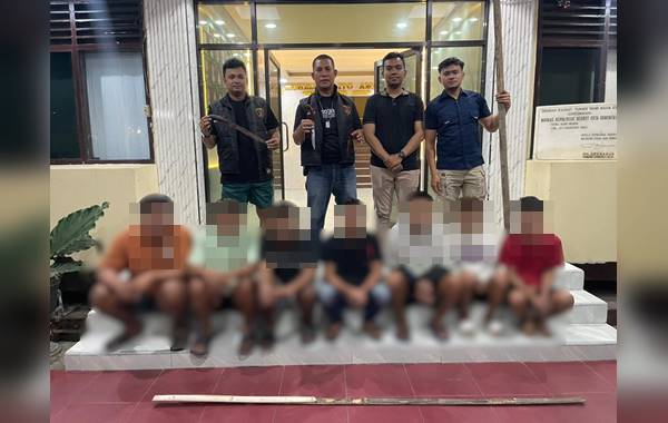 Dendam Lama Meledak, Tujuh Pria Diciduk Usai Aniaya Buruh dengan Sajam