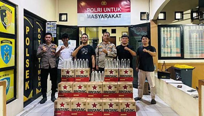 Polsek Kota Timur Sita 29 Dus Bir dan 24 Botol Cap Tikus dari Padebuolo