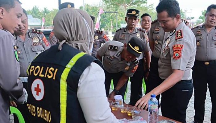 Tak Pandang Jabatan, Kapolres Boalemo Tes Urine Seluruh PJU