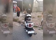 Wartawan MIMOZA TV Kecelakaan di HB Jassin, Tangan Patah, Pengendara Scoopy Diburu Polisi