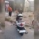 Wartawan MIMOZA TV Kecelakaan di HB Jassin, Tangan Patah, Pengendara Scoopy Diburu Polisi