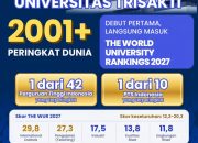 Trisakti Melangkah ke Panggung Dunia, Debut di THE World University Rankings 2027 Trisakti Melangkah ke Panggung Dunia, Debut di THE World University Rankings 2027